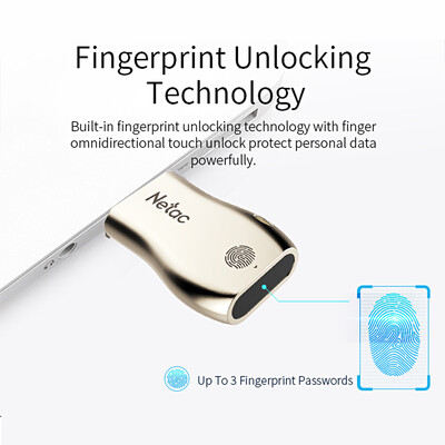 

Netac U628 USB30 Flash Drive 64GB U Disk Pendrive Pen Drives Portable Flash Drive Fingerprint Encryption for Business