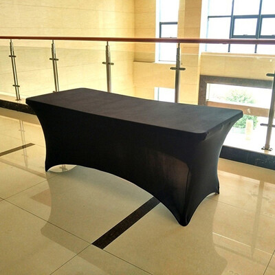 

Rectangular Table Cover Spandex Lycra Stretch WEDDING PARTY BUFFET BLACK
