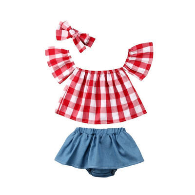 

Fashion 3PCS Baby Girl T ShirtShorts Outfit Set New Summer Kids Sleeveless Tank Top Clothes
