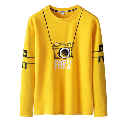 

Toponeto Mens New Fashion Autumn Winter Long Sleeved T-shirt Personality Printing Tops