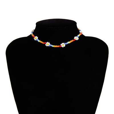 

Simple Seed Beads Strand Necklace Women String Beaded Short Choker Necklace Jewelry 12 inches Chokers Necklace Gift 2019