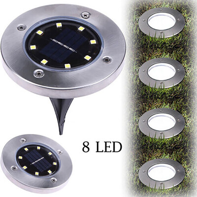 

Siaonvr Solar Power Buried Light With 8LED Under Ground Lamp Outdoor PathWay Garden