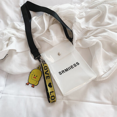 

Bag female 2019 new ins super fire summer Korean transparent jelly shoulder bag student mobile phone Messenger bag