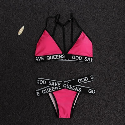 

2017 Womens Swimwear Push-up Padded Bra Bandage Bikini Set Swimsuit Bathing Suit