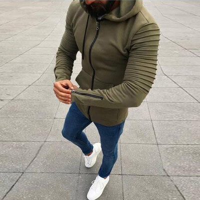 

Mens Hoodie Sweatshirt Gym Jacket Hooded Zip Up Pullover Jumper Coat Outwear