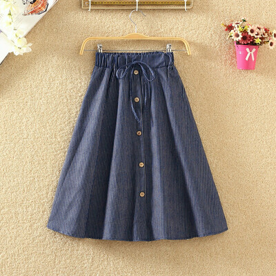 

Roseonmyhand Womens Casual Denim Vintage Comfortable High Waist Ladies Long Skirt