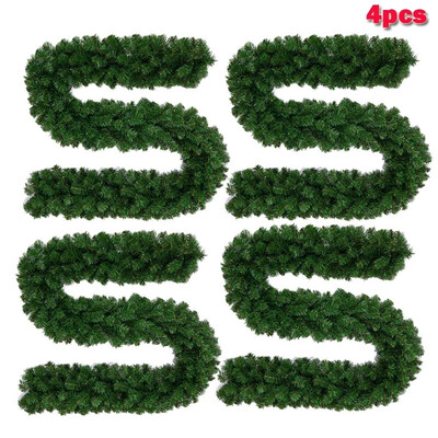 

24Pcs 270cm Christmas Garlands Decoration Stairs Fireplaces Artificial Pine Green Wreath
