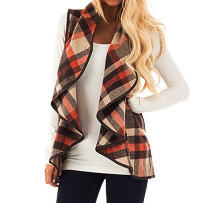 

Toponeto Women Vest Woolen Coat Keep Warm Cardigan Coat Sleeveless Jacket