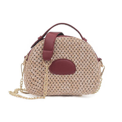 

Straw Woven Shoulder Messenger Handbags Women Small Chain Crossbody Bags