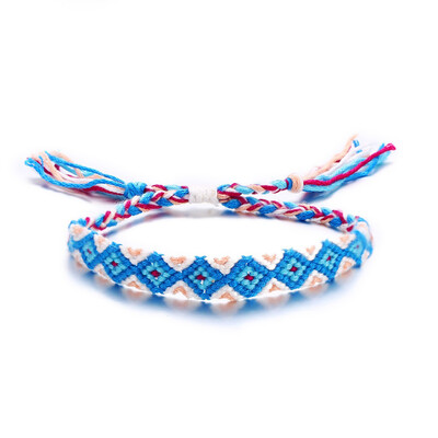 

1Pc Vintage Multicolor Bohemian Woven Cotton Handmade Bracelet Anklet For Women Men Rattan Friendship Bestfriend Bracelet Charms
