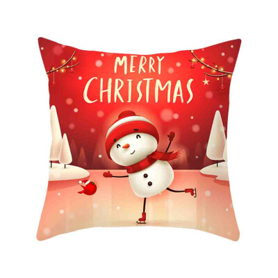 

Siaonvr Christmas Pillow Cover Decor Pillow Case Sofa Waist Throw Cushion Cover