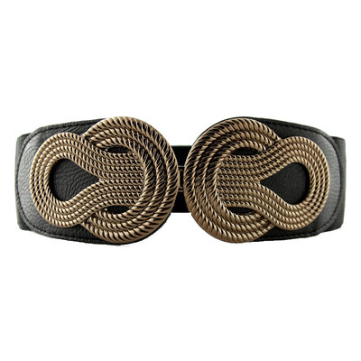 

VOCHIC Retro Wide Mental Interlock Buckle Womens Elastic Waist Belt Cinch
