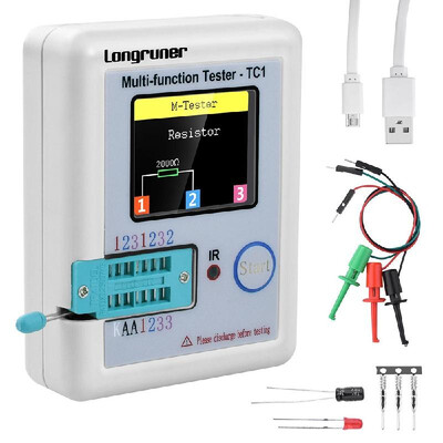 

Colorful Display Transistor Tester Multi-functional TFT Backlight Didoe Triode Capacitance Resistor Detector Inductance MOSFET NPN