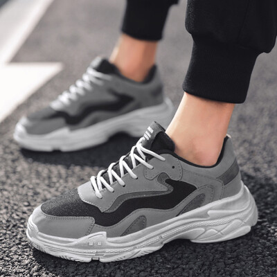 

Retro port wind old man shoes Korean version of the trend of wild sports casual tide shoes ins super fire white shoes summer
