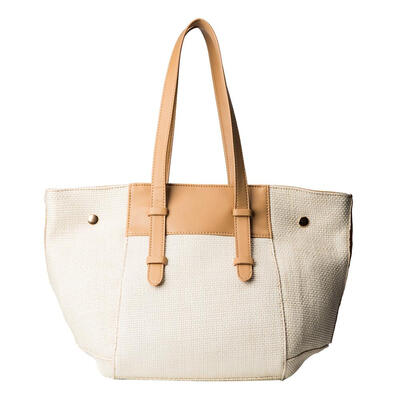 

Retro Women Straw Leather Shoulder Handbags Casual Big Capacity Beach Totes