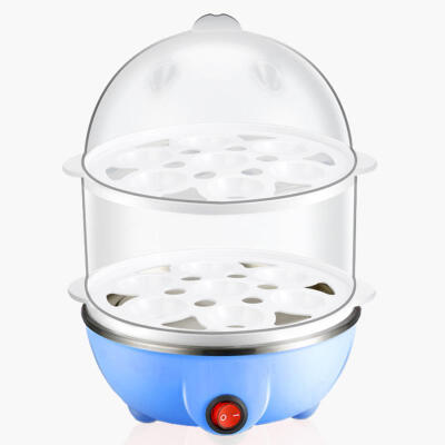 

Multifunctional Double Layers Electric Mini Egg Boiler Cooker Steamer Automatic Power Off 350W 220V