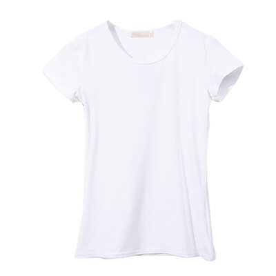 

Womens O neck Short Sleeve T-Shirt Female Solid Color Summer Casual Shirt Slim T-Shirt For Lady