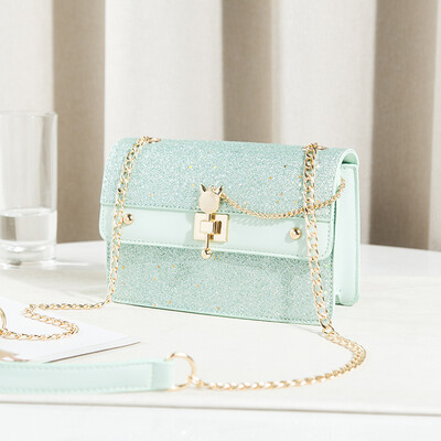 

Summer ins fashion shoulder bag 2019 tide Korean version of Joker Messenger bag chain small fresh