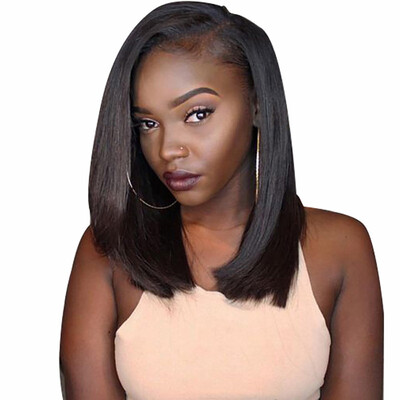 

〖Follure〗Wigs Short Straight Synthetic Hair Full Wigs for Women Heat Resistant Front Lace
