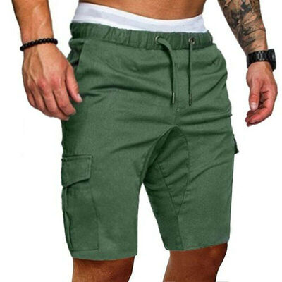 

Stylish Men Cargo Work Shorts Elasticated Summer Casual Combat Pants Trousers