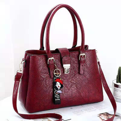 

2019 European&American fashion new ladies big bag PU leather large capacity simple shoulder bag handbag