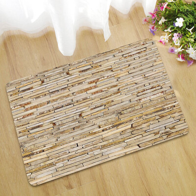 

Gobestart Fake Tile Bricks Mat Bedroom Kitchen Floor Pad Non-slip Bath Rug Mat Door Carpet