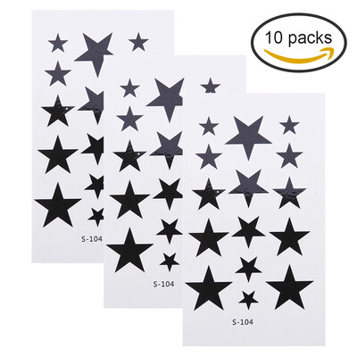 

10pcs Star Pattern Temporary Tattoo Stickers Waterproof Body Art Decal
