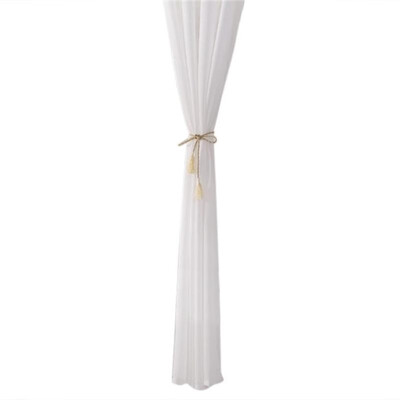 

Solid White Yarn Curtain Window Tulle Curtains for Living Room