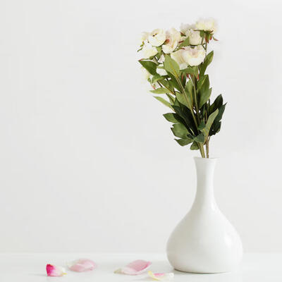 

Greensen White Simulation Bouquet Princess Peony Flower Wedding Home Party Decoration