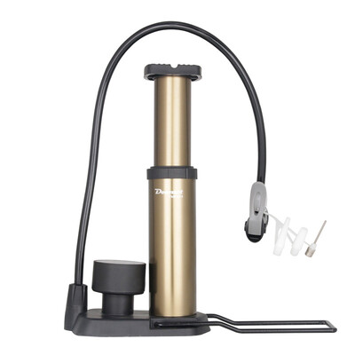 

Portable Aluminum Floor Track Pump With Gauge Bicycle Tyre Football Inflator