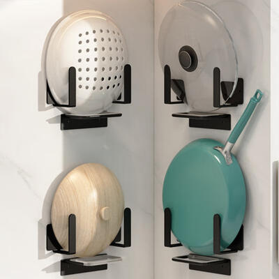 

Greensen Wall-mounted Pot Lid Pan Cover Holder Organizer Storage Rack Shelf Holder