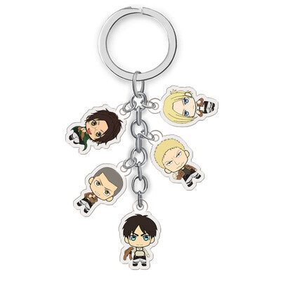 

Anime Attack On Key Chain Acrylic Pendant Anime Accessories Cartoon Cosplay Anime Fans Gifts