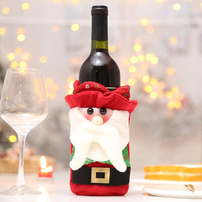 

〖Follure〗Wine Bottle Cover Bags Decoration Home Party Santa Claus Christmas