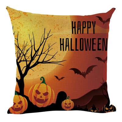 

Halloween Multi Designs Decorative Throw Pillow Cover Flax Square Pillow Case Witch for Home Bar Halloween Hot Selling Supplies