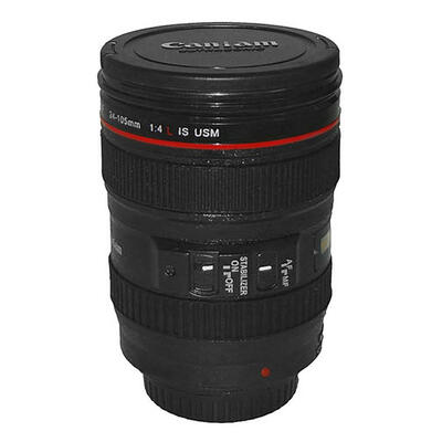 

Creative Cups SLR Camera Lens Shaped Mugs 350lm Stainless Steel Drinkware