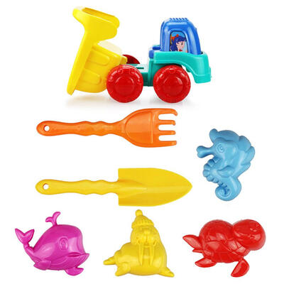 

7pcs Summer Beach Sand Car Play Toy Sand Water Kids Toy Seaside Bucket Kit