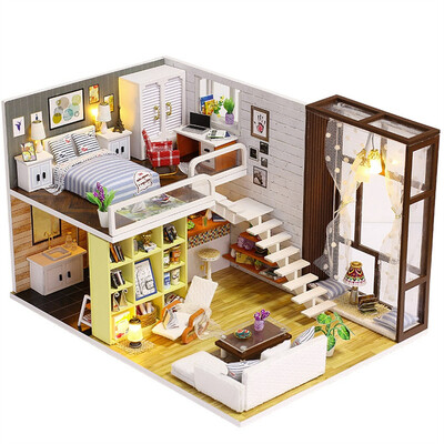 

Gotoamei 3D Wooden DIY Miniature House Furniture LED House Puzzle Decorate Creative Gifts