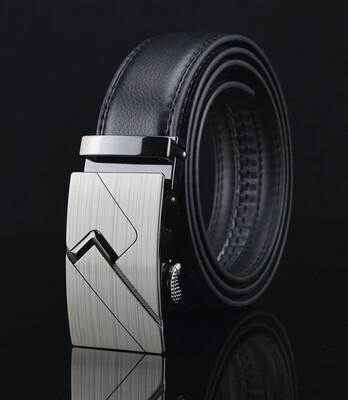 

Fashion Luxury 2019 Automatic Buckle Metal brown Male belt BRAND balck Belt Men Top sale Genuine Leather Belts Men