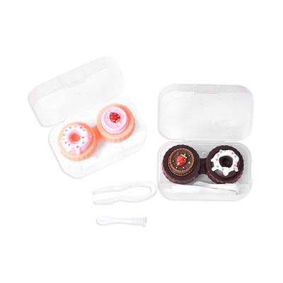 

Cartoon Cake Contact Lenses Box Travel Contact Lens Case Holder Container