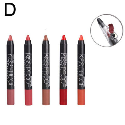 

5Pcs MENOW Long Lasting Waterproof Lip Cream Non-sticky Lipstick with Penknife