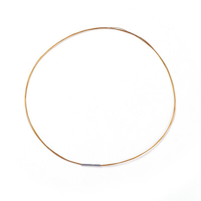 

Steel Wire Necklace Making with Staineless Steel Clasps Goldenrod 1751"445cm 03mm