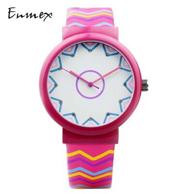 

Enmex Creative Design Colorful Geometric Patterns Colorful Fresh Girl Watch