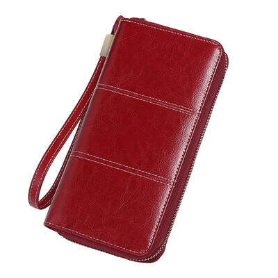 

4 Colors RFID Cowhide Leather Antimagnetic Women Fashion Butterfly Zipper Wallet Casual Coin Purse