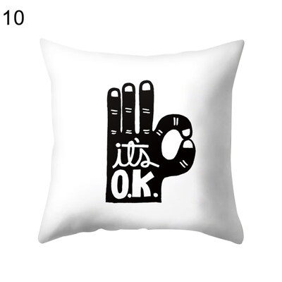 

Letter Cup Animal Cat Pillow Case Cushion Cover Sofa Bed Car Cafe Office Decor