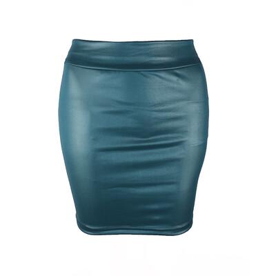 

Womens Sexy Bandage Leather High Waist Pencil Bodycon Hip Short Mini Skirt Dress