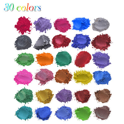 

Siaonvr Epoxide Resin Metallic 30colours x5g Soap Color Set Colour Pigment Powder Mica
