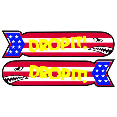 

2pcs 38x8cm Funny Shark Waterproof Vinyl Decal Sticker for Rowing Boat