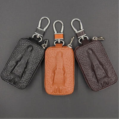 

Leather Crocodile pattern Key Chain Case Remote Control package Auto Keyfob bag