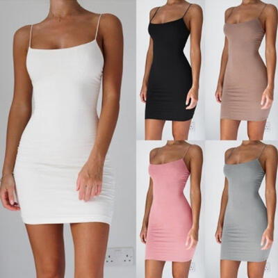 

Women Sexy Casual Summer Mini Dress Cocktail Party Evening Bodycon Sleeveless