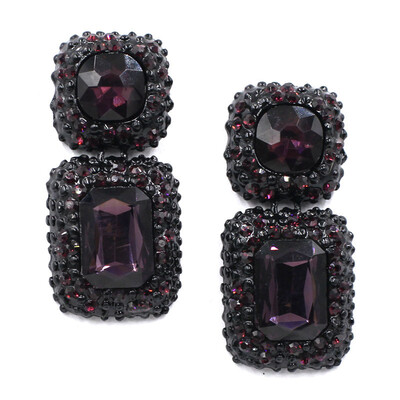 

Women Fashion Square Crystal Earrings OL Style 6 Colors Earrings Women Charm Accessory Fashion Jewelry Wholesale F1309